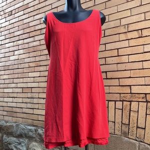 Linda Allard Ellen Tracy red Silk Dress Size 14